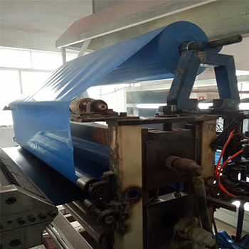 PVC樹(shù)脂瓦覆ASA膜工藝展示